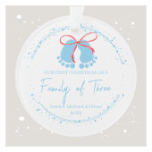 Eerste Kerstmis als een familie van drie gepersona Ornament