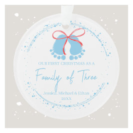 Eerste Kerstmis als een familie van drie gepersona Ornament