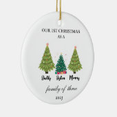 Eerste Kerstmis als een familie van drie Ornament (Rechts)