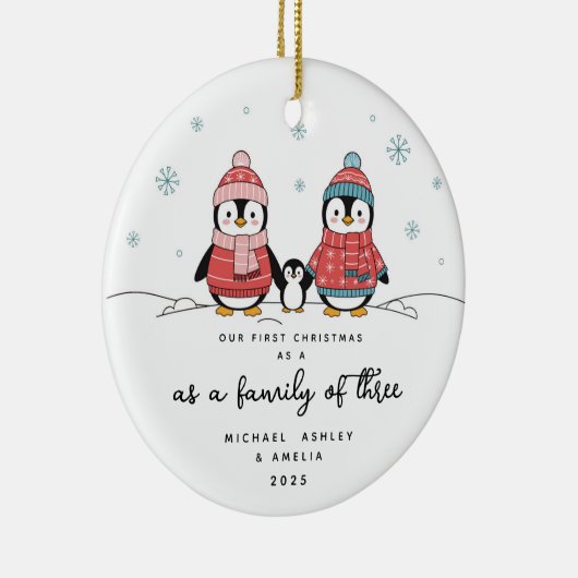 Eerste Kerstmis als een familie van drie Ornament (Rechts)