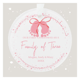 Eerste Kerstmis als een familie van drie Ornament