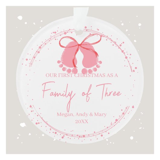 Eerste Kerstmis als een familie van drie Ornament