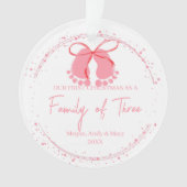 Eerste Kerstmis als een familie van drie Ornament (voorkant)