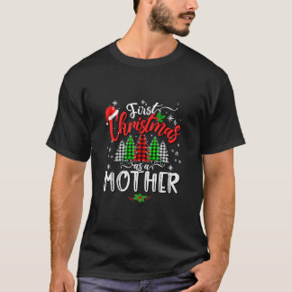 Eerste Kerstmis als een moeder familie speelde pyj T-shirt