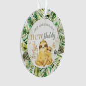 Eerste Kerstmis als een nieuwe pappa-sleuf Ornament (voorkant)