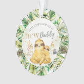 Eerste Kerstmis als een nieuwe pappa-sleuf Ornament (voorkant)