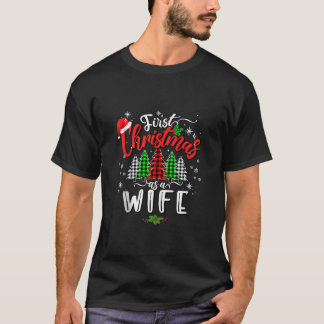 Eerste Kerstmis als een vrouw Familie Koppels Kers T-shirt