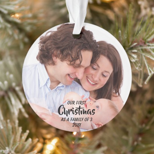 Eerste Kerstmis als familie van 3 Ornament (Boom)
