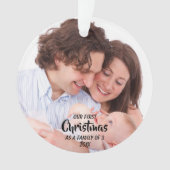 Eerste Kerstmis als familie van 3 Ornament (voorkant)
