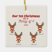 Eerste Kerstmis als familie van 4 Ornament (Voorkant)