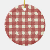 Eerste Kerstmis als familie van 4 witte olifanten Keramisch Ornament (Achterkant)