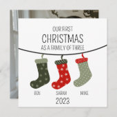 Eerste Kerstmis als familie van drie (Voorkant / Achterkant)