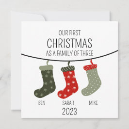 Eerste Kerstmis als familie van drie