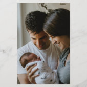 Eerste Kerstmis als familie van drie Briefpapier (Achterkant)