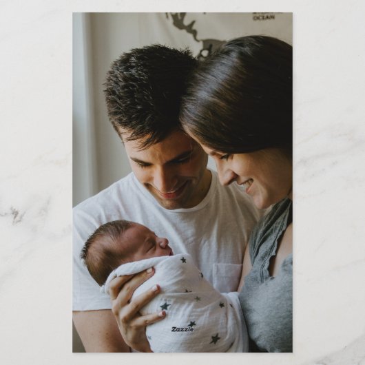 Eerste Kerstmis als familie van drie Briefpapier (Achterkant)