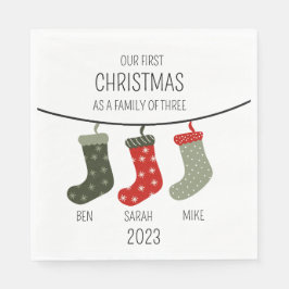 Eerste Kerstmis als familie van drie Servet