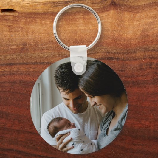 Eerste Kerstmis als familie van drie Sleutelhanger (Achterkant)