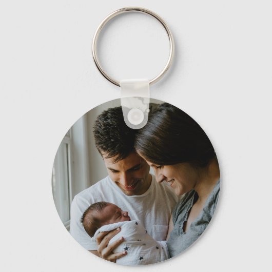 Eerste Kerstmis als familie van drie Sleutelhanger (Achterkant)