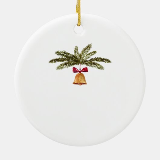 Eerste Kerstmis als familie van vijf sieraden Keramisch Ornament (Achterkant)