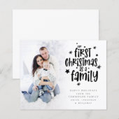 Eerste Kerstmis als familiekaartfotokaart (Voorkant / Achterkant)