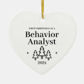 Eerste Kerstmis als Gedragsanalist - Nieuwe taak Keramisch Ornament (Voorkant)