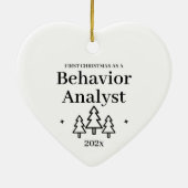 Eerste Kerstmis als Gedragsanalist - Nieuwe taak Keramisch Ornament (Achterkant)