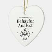 Eerste Kerstmis als Gedragsanalist - Nieuwe taak Keramisch Ornament (Links)