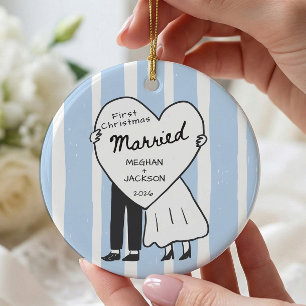 Eerste kerstmis als getrouwd paar ornament