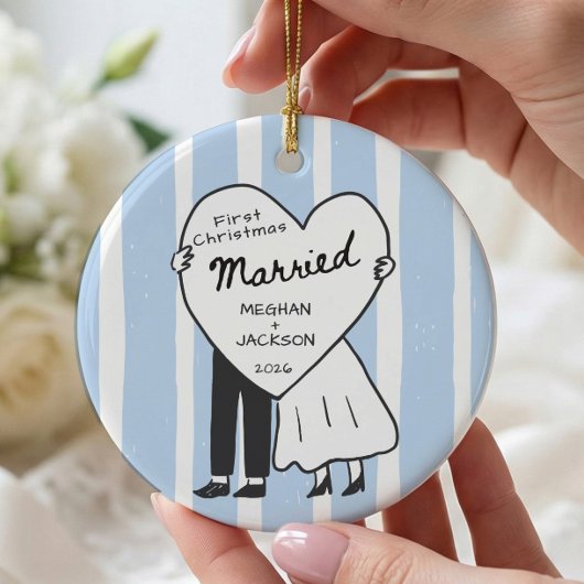 Eerste kerstmis als getrouwd paar ornament