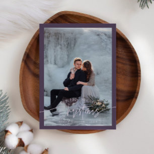 Eerste kerstmis als getrouwd stel Foto met pruimkl Feestdagenkaart