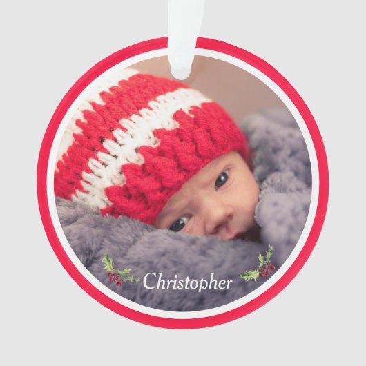 Eerste Kerstmis als Grammy en Grampy - Foto Ornament (voorkant)