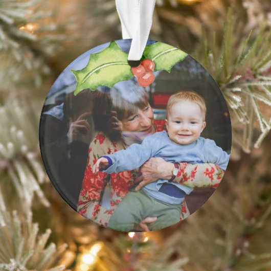 Eerste Kerstmis als Grandma Grandouders Baby Foto Ornament (Boom)