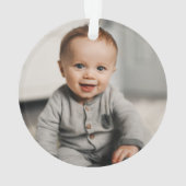 Eerste Kerstmis als Grandma & Grandpa Custom Photo Ornament (achterkant)