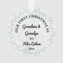 Eerste Kerstmis als Grandma & Grandpa Custom Photo