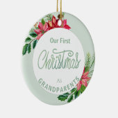 Eerste Kerstmis als grootouderkeramisch Ornament (Rechts)