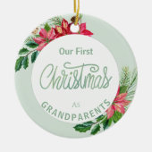 Eerste Kerstmis als grootouderkeramisch Ornament (Voorkant)