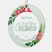 Eerste Kerstmis als grootouderkeramisch Ornament (Links)