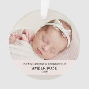 Eerste Kerstmis als grootouders 2 foto's Ornament