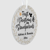 Eerste Kerstmis Als Grootouders aangepaste foto Ornament (voorkant)