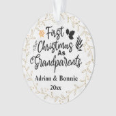 Eerste Kerstmis Als Grootouders aangepaste foto Ornament (voorkant)