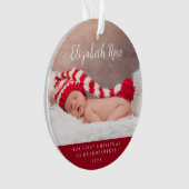 Eerste Kerstmis als grootouders Baby Foto Orname Ornament (voorkant)