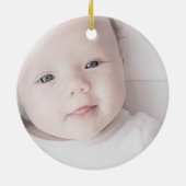 Eerste Kerstmis als Grootouders Blue Pset Foto Keramisch Ornament (Achterkant)