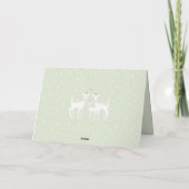 Eerste Kerstmis als grootouders - Cute Deer Green Feestdagen Kaart (Achterkant)