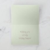 Eerste Kerstmis als grootouders - Cute Deer Green Feestdagen Kaart (Binnen)