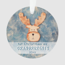 Eerste Kerstmis als grootouders die de feestdag ov