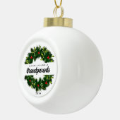Eerste Kerstmis als grootouders Elegant Keepomwill Keramische Bal Ornament (Rechts)