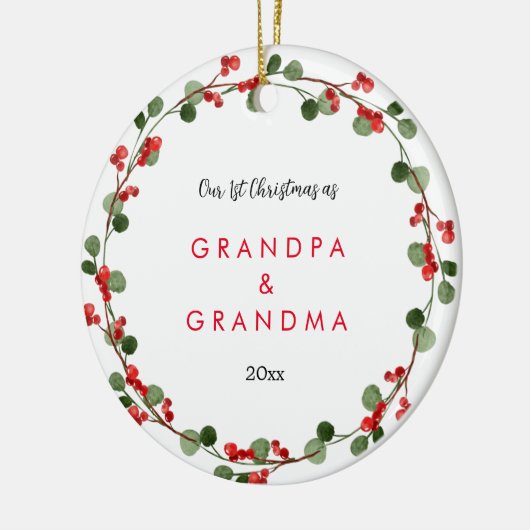 Eerste Kerstmis als grootouders | Foto Baby Keramisch Ornament (Links)