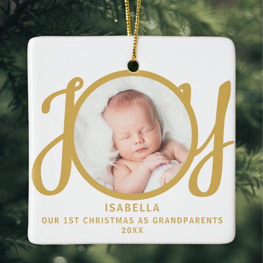 Eerste Kerstmis als grootouders Foto Keepomwille Keramisch Ornament