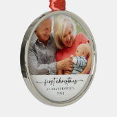 Eerste Kerstmis als grootouders Foto Keepomwille Metalen Ornament (Rechts)