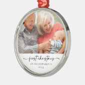 Eerste Kerstmis als grootouders Foto Keepomwille Metalen Ornament (Links)